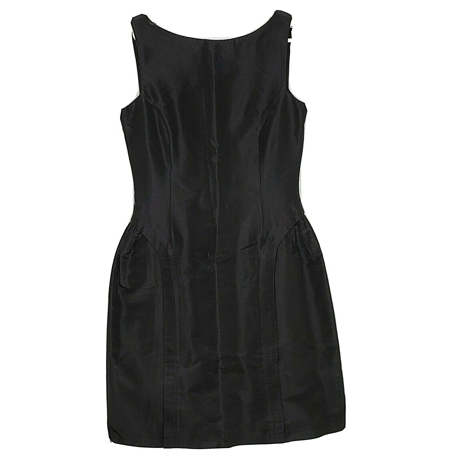 Jill Stuart Little Black Dress Sz 2 Sleeveless Boat Neck Fit & Flare Flattering